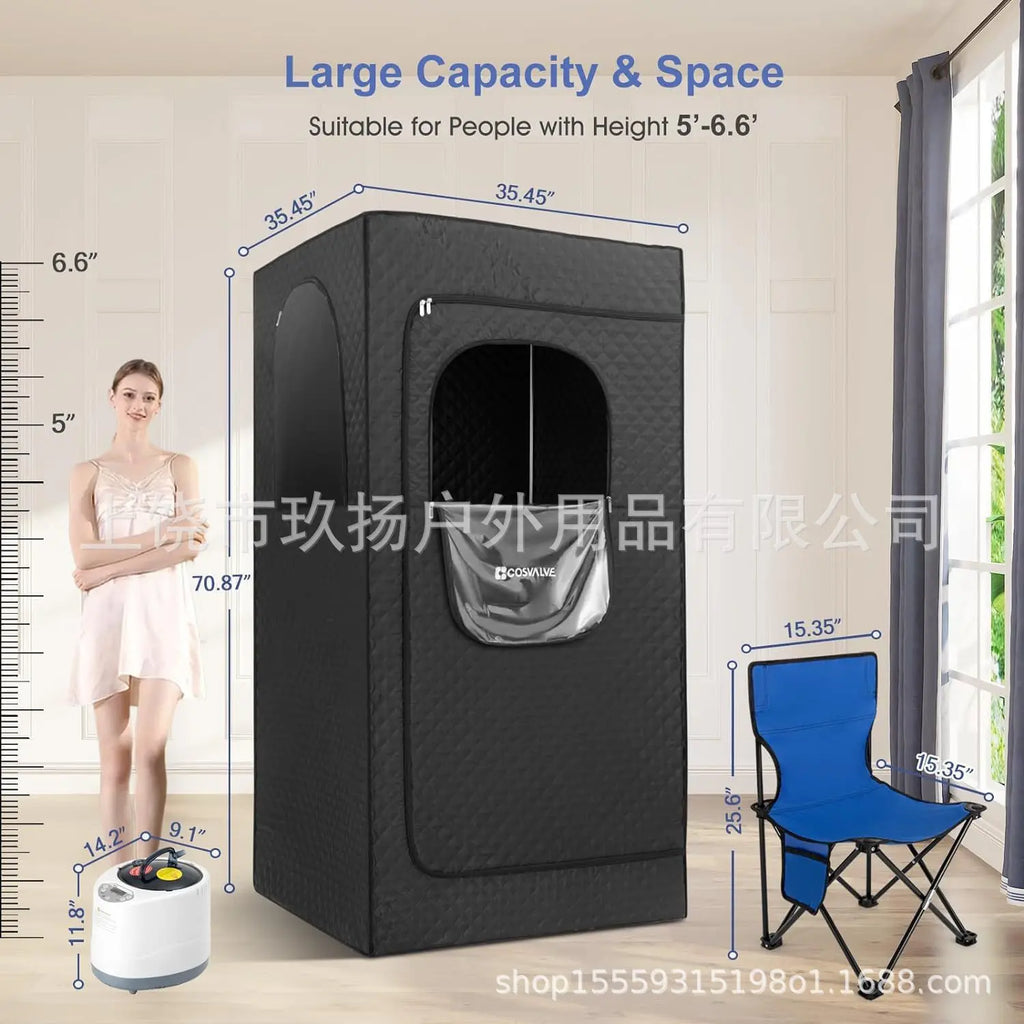 Amazon Hot Selling Sweat Steamer Household Full   Fully Enclosed Steam Sauna Box Detachable Mobile