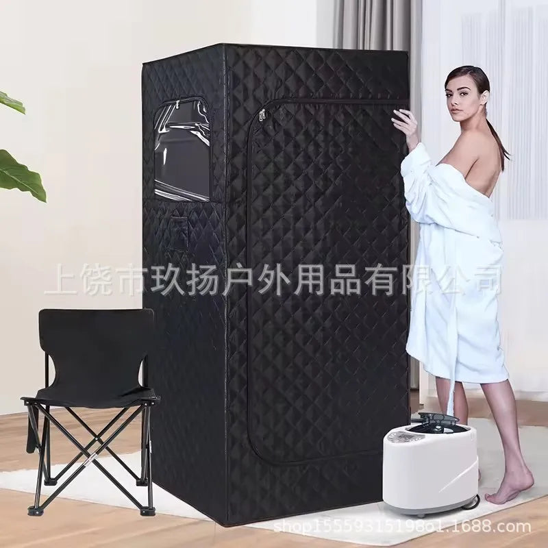 Amazon Hot Selling Sweat Steamer Household Full   Fully Enclosed Steam Sauna Box Detachable Mobile