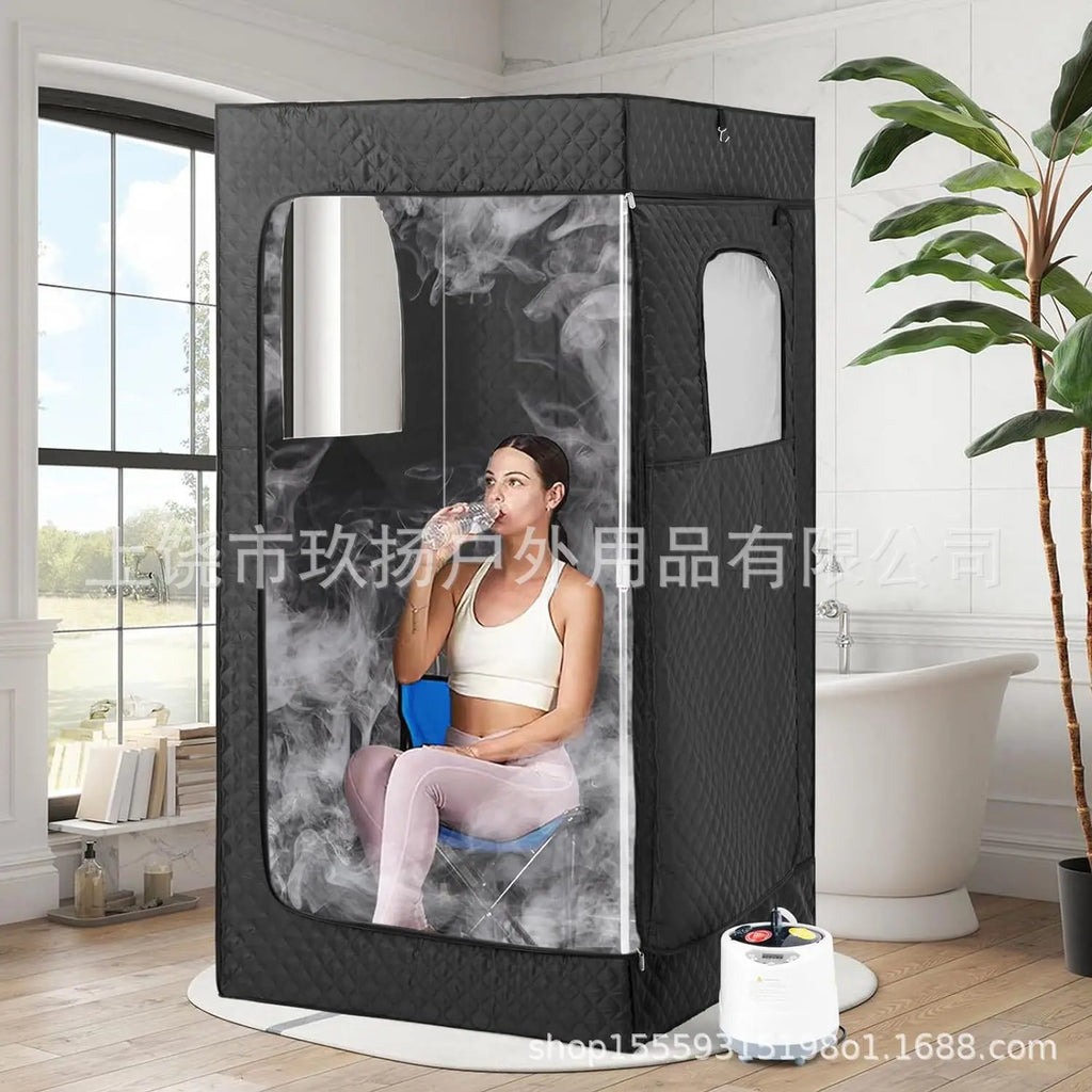 Amazon Hot Selling Sweat Steamer Household Full   Fully Enclosed Steam Sauna Box Detachable Mobile